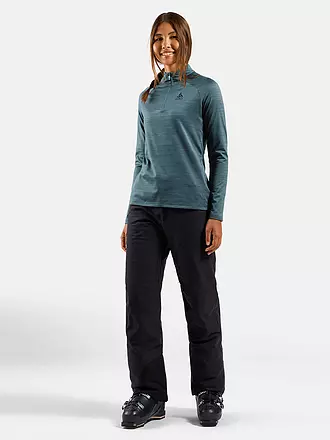 ODLO | Zipshirt intimo da donna Essentials Ceramiwarm | blau